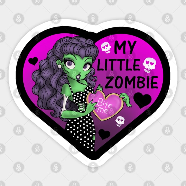 My Little Zombie Sticker by Redheadkls